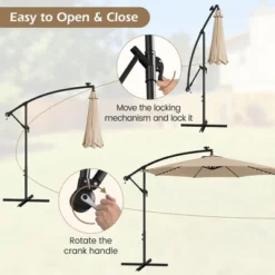 Costway 10FT Patio Solar-Lighted 112 LED Cantilever Offset Umbrella Crank Tilt Outdoor 19 Costway 10FT Patio Solar-Lighted 112 LED Cantilever Offset Umbrella Crank Tilt Outdoor -Costway GUEST 195b5d3d a13b 40cc bf62 b576094023f4