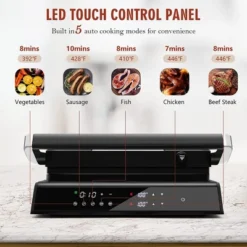 Costway Electric Panini Press Grill 1200W Sandwich Maker With Independent Temperature Control & Removable Drip Tray -Costway GUEST 19618fd5 032a 4174 a65f e763197c7376