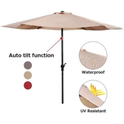 Costway 9ft Patio Umbrella Outdoor W/ 50 LBS Round Umbrella Stand W/ Wheels 18 Costway 9ft Patio Umbrella Outdoor W/ 50 LBS Round Umbrella Stand W/ Wheels -Costway GUEST 196368e8 282f 4cb8 a885 5eeb0b541d3e
