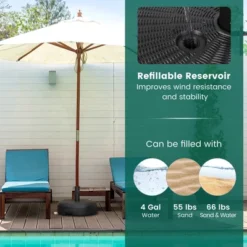 Costway 18'' Patio Fillable Round Umbrella Base Stand Holder Fit Pole 1.5''/1.9'' Weighted 13 Costway 18'' Patio Fillable Round Umbrella Base Stand Holder Fit Pole 1.5''/1.9'' Weighted -Costway GUEST 19a8bcbd 76fa 4eec 89bb 3cd4b4e2f356