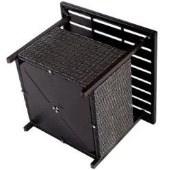 Costway Brown Rattan Wicker Steel Side Table Outdoor Furniture Deck Garden Patio Pool 15 Costway Brown Rattan Wicker Steel Side Table Outdoor Furniture Deck Garden Patio Pool -Costway GUEST 1aa3a288 eb08 4ea6 8770 81f7f7877008