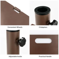 Costway 10ft Solar Lights Patio Umbrella Outdoor W/ 50 LBS Movable Umbrella Stand Red -Costway GUEST 1aa43e5e 4f9f 46f2 85ea e1ae91d906b1