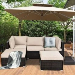 Costway 5PCS Patio Rattan Furniture Set Ottoman Table -Costway GUEST 1b1a88a0 3ea9 447f 824a 5523f9d1db16 1