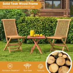 Costway 2 PCS Patio Folding Chair Teak High Back Dining Slatted Seat Portable Outdoor 11 Costway 2 PCS Patio Folding Chair Teak High Back Dining Slatted Seat Portable Outdoor -Costway GUEST 1b24556e cb6e 4319 a795 2199e313dc7e