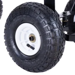 Costway Heavy Duty Lawn Garden Utility Cart Wagon Wheelbarrow Steel Trailer -Costway GUEST 1b9203a3 5a52 42b9 80f9 e61c2a6c92b2