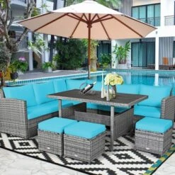 Costway 7 PCS Patio Rattan Dining Set Sectional Sofa Couch Ottoman Garden WhiteRedBlack 28 Costway 7 PCS Patio Rattan Dining Set Sectional Sofa Couch Ottoman Garden WhiteRedBlack -Costway GUEST 1bcb7ebd cd68 45f1 a705 be873d815558