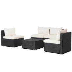 Costway 5PCS Patio Rattan Wicker Furniture Conversation Set Cushioned Sofa Deck 17 Costway 5PCS Patio Rattan Wicker Furniture Conversation Set Cushioned Sofa Deck -Costway GUEST 1de150bd 45b4 4bd1 ad0b eefd8c4470fe