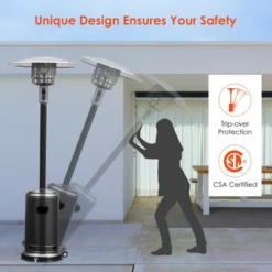 Costway 48000 BTU Propane Patio Heater Standing LP Gas Steel W/ Wheels Black 11 Costway 48000 BTU Propane Patio Heater Standing LP Gas Steel W/ Wheels Black -Costway GUEST 1e27218e 1329 4fdf 8138 f181f43098af