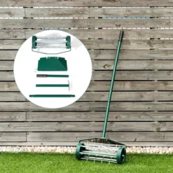 Costway 18-inch Rolling Lawn Aerator Rotary Push Tine Spike Soil Aeration W/Fender -Costway GUEST 1e2c9677 ef71 48b5 ac27 7431a59c7d2e