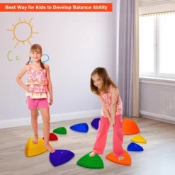 Costway 11pcs Kids Balance Stepping Stones W/ Non-Slip Bottom Indoor & Outdoor Toy 11 Costway 11pcs Kids Balance Stepping Stones W/ Non-Slip Bottom Indoor & Outdoor Toy -Costway GUEST 1e404ac3 b440 4465 8c31 50a06a0e55d9
