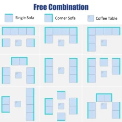 Costway 7PCS Patio Rattan Furniture Set Sectional Sofa Garden Black Cushion 13 Costway 7PCS Patio Rattan Furniture Set Sectional Sofa Garden Black Cushion -Costway GUEST 1e74daa4 73b3 40dc bd81 90c58a4ffd39