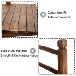 Costway 5' Wooden Bridge Stained Finish Decorative Solid Wood Garden Pond Arch Walkway 10 Costway 5' Wooden Bridge Stained Finish Decorative Solid Wood Garden Pond Arch Walkway -Costway GUEST 1e957083 90ba 40ec b22e 27851c8cad3f