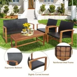 Costway 8PCS Outdoor Patio Rattan Furniture Set Acacia Wood Frame Sofa Loveseat Garden 11 Costway 8PCS Outdoor Patio Rattan Furniture Set Acacia Wood Frame Sofa Loveseat Garden -Costway GUEST 1fc62400 7e82 4f58 9199 51a93e3f4fc2