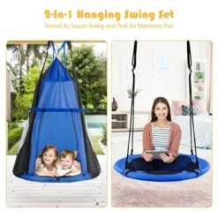 Costway 40'' Kids Hanging Chair Swing Tent Set Hammock Nest Pod Seat 19 Costway 40'' Kids Hanging Chair Swing Tent Set Hammock Nest Pod Seat -Costway GUEST 2011bf35 d506 41f9 b52f 4b12d5417a93