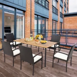 Costway 2PCS Patio PE Wicker Dining Chairs With Soft Zippered Cushion Armchairs Backyard 13 Costway 2PCS Patio PE Wicker Dining Chairs With Soft Zippered Cushion Armchairs Backyard -Costway GUEST 2095f975 4a1a 4f30 a601 b53514459041