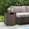 Costway 16'' Rattan Propane Tank Cover Hideaway Side Table 20 Lbs Propane Gas Holder