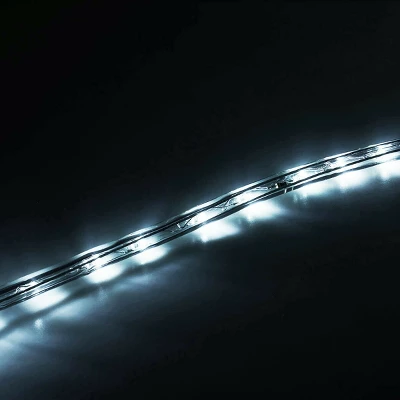 Costway 100' 2 Wire LED Rope Light Christmas Decorative Party In/Outdoor 110V Cool White 7 Costway 100' 2 Wire LED Rope Light Christmas Decorative Party In/Outdoor 110V Cool White - Image 7