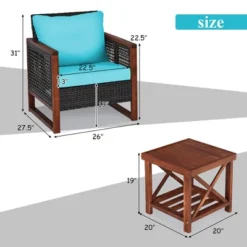 Costway 3PCS Patio Wicker Furniture Set Solid Wood Frame Cushion Sofa W/ Square Table Shelf 15 Costway 3PCS Patio Wicker Furniture Set Solid Wood Frame Cushion Sofa W/ Square Table Shelf -Costway GUEST 21a17704 a8db 4a7a b3c6 4a79122e1b4c