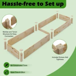 Costway Wooden Raised Garden Bed Outdoor Wood Planter Box For Vegetables Flowers Fruit -Costway GUEST 21e8c1a4 9fb9 4d2b 8f0f 6913adaa174c