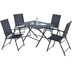 Costway 5 PCS Patio Dining Furniture Set Armchairs Folding Table No Assembly -Costway GUEST 2344fddd dbfa 441b 8798 2d8686637345