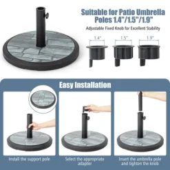 Costway 19'' Patio 35 LBS Round Umbrella Base Stand Holder 1.4''-1.9'' Market Table Outdoor 15 Costway 19'' Patio 35 LBS Round Umbrella Base Stand Holder 1.4''-1.9'' Market Table Outdoor -Costway GUEST 23ef0602 6d83 4535 8a3e 6dbd59299dda