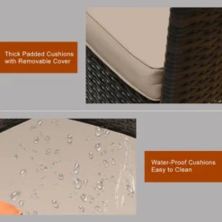 Costway 9PCS Patio Rattan Dining Set 8 Chairs Cushioned Acacia Table Top 16 Costway 9PCS Patio Rattan Dining Set 8 Chairs Cushioned Acacia Table Top -Costway GUEST 243bdf23 9c7d 4892 ac6c f5992e31c27e