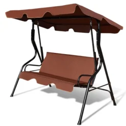 Costway Patio 3 Seats Canopy Swing Glider Hammock Cushioned Steel Frame Outdoor -Costway GUEST 25bdfd80 d965 45c2 b3a1 56891c879854