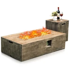 Costway 48''x27'' 50,000 BTU Propane Fire Pit Table Set W/ Side Table Tank Storage & Cover 16 Costway 48''x27'' 50,000 BTU Propane Fire Pit Table Set W/ Side Table Tank Storage & Cover -Costway GUEST 25d2cf65 4548 4d1c acc4 9694e7e8fc63