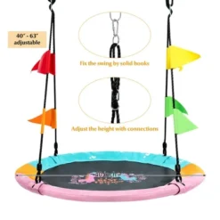Costway 40'' Flying Saucer Tree Swing Indoor Outdoor Swing Play Set W/Hanging Strap Horse 14 Costway 40'' Flying Saucer Tree Swing Indoor Outdoor Swing Play Set W/Hanging Strap Horse -Costway GUEST 266508b7 fb02 47b4 a575 2f542da44d63