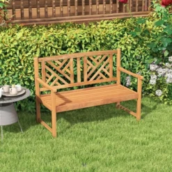 Costway Patio Acacia Wood 2-Person Slatted Bench Outdoor Loveseat Chair Garden Natural -Costway GUEST 27484220 c85d 486c aeb0 77f2f63cd877