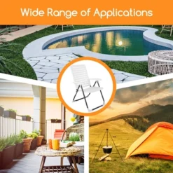 Costway Patio PP Folding Chair Adjustable Reclining 7-Level All-Weather Portable Outdoor 15 Costway Patio PP Folding Chair Adjustable Reclining 7-Level All-Weather Portable Outdoor -Costway GUEST 27ba4ac7 b478 4f7b a7bf df7e031b4451