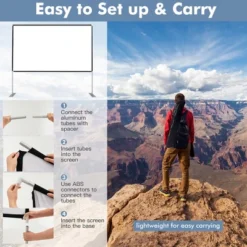 Costway 120'' Projector Screen W/ Stand 16:9 HD 4K Indoor Outdoor Projection Movie Screen 14 Costway 120'' Projector Screen W/ Stand 16:9 HD 4K Indoor Outdoor Projection Movie Screen -Costway GUEST 27cd883d aab2 4e5b 960a 56751c04f803