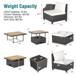 Costway 7pcs Patio Outdoor PE Wicker Cushioned Furniture Conversation Set Sectional Sofa 11 Costway 7pcs Patio Outdoor PE Wicker Cushioned Furniture Conversation Set Sectional Sofa -Costway GUEST 28a1238e 5c45 4106 8ae6 54ce088784b0