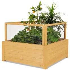 Costway Raised Garden Bed Wooden Garden Box With 9 Grids & Critter Guard Fence -Costway GUEST 28e8b482 b4f4 4204 9a6a e2efa1d4ac6a