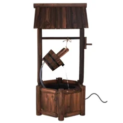 Costway Garden Rustic Wishing Well Water Fountain Wooden Outdoor Electric Backyard Pump -Costway GUEST 29338980 cb75 4f4b 8694 2f74ed88e0bc