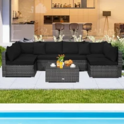 Costway 7PCS Patio Rattan Furniture Set Sectional Sofa Cushioned Garden 21 Costway 7PCS Patio Rattan Furniture Set Sectional Sofa Cushioned Garden -Costway GUEST 2a053138 0749 4a34 b43f 63dadc389692