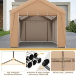 Costway 10x20FT Patio Heavy Duty Carport Garage Removable Sidewall Zippered Door Outdoor -Costway GUEST 2a4d0594 ee9c 4213 b22a e73645d47161