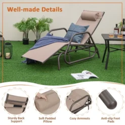 Costway 2PCS Patio Chaise Lounge Glider Recliner Chair Adjustable Sturdy Frame Outdoor 17 Costway 2PCS Patio Chaise Lounge Glider Recliner Chair Adjustable Sturdy Frame Outdoor -Costway GUEST 2ade4c49 921b 450c 932c 6a2632b1d2e2