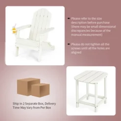 Costway 2PCS Patio Adirondack Chair Side Table Set Weather Resistant Cup Holder 11 Costway 2PCS Patio Adirondack Chair Side Table Set Weather Resistant Cup Holder -Costway GUEST 2b2aae09 4ba9 4d81 b98e b250ca610366