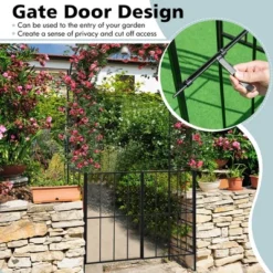 Costway Garden Arch Arbor Trellis With Gate 7.5 Ft Patio Archway Pergola For Wedding 13 Costway Garden Arch Arbor Trellis With Gate 7.5 Ft Patio Archway Pergola For Wedding -Costway GUEST 2ccd477e 0cef 4d64 97aa c8a168b892f3