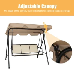 Costway Outdoor Patio Swing Canopy 3 Person Canopy Swing Chair Patio Hammock Brown 10 Costway Outdoor Patio Swing Canopy 3 Person Canopy Swing Chair Patio Hammock Brown -Costway GUEST 2d00035d 2dc5 4f21 af36 e2b6a41ee4fe