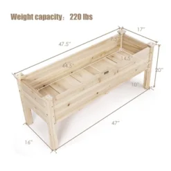 Costway Raised Garden Bed Elevated Planter Box Wood For Vegetable Flower Herb -Costway GUEST 2db0d155 c771 4b4f b93f b2a51dc94564