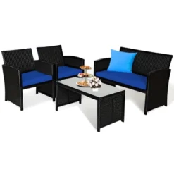Costway 8PCS Patio Rattan Furniture Conversation Set Cushion Sofa Table Garden TurquoiseNavyBlackRed 19 Costway 8PCS Patio Rattan Furniture Conversation Set Cushion Sofa Table Garden TurquoiseNavyBlackRed -Costway GUEST 2e12eb4a 3772 42fb a142 62dbcb0e302e