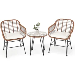 Costway 3PCS Patio Rattan Bistro Set Coffee Table Armchair Garden 17 Costway 3PCS Patio Rattan Bistro Set Coffee Table Armchair Garden -Costway GUEST 2e24b122 6265 46f3 bce8 7fc2ae2c6fbe