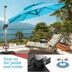 Costway 10ft Solar LED Patio Umbrella 360Degree Rotation W/USB Turquoise 16 Costway 10ft Solar LED Patio Umbrella 360Degree Rotation W/USB Turquoise -Costway GUEST 2e677a53 7bce 42eb b870 cd6abafeb7b9