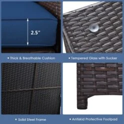 Costway 8PCS Outdoor Patio Rattan Furniture Set Cushioned Loveseat Storage Table Navy -Costway GUEST 2fa68279 a694 4be4 a896 5b768d3afa6d
