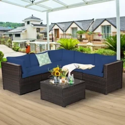 Costway 6PCS Rattan Patio Sectional Sofa Conversation Set Outdoor -Costway GUEST 30103be1 2236 4f1a a9eb 79cd5530f4a8
