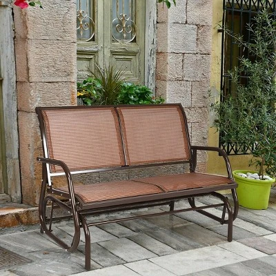Costway Patio Swing Glider Bench Loveseat Rocking Chair Backyard Poolside 10 Costway Patio Swing Glider Bench Loveseat Rocking Chair Backyard Poolside - Image 10