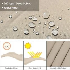 Costway 11' Patio Cantilever Offset Umbrella 360 Degrees Rotation Aluminum Tilt Base -Costway GUEST 30a1525c 3153 4b41 ac7a ab74caa85965