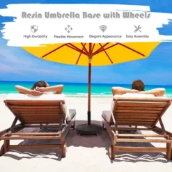 Costway 50 Lbs Round Resin Patio Umbrella Base Stand Holder W/ Lockable Wheels 13 Costway 50 Lbs Round Resin Patio Umbrella Base Stand Holder W/ Lockable Wheels -Costway GUEST 31596aca b759 4a68 9d75 05ae68233a40